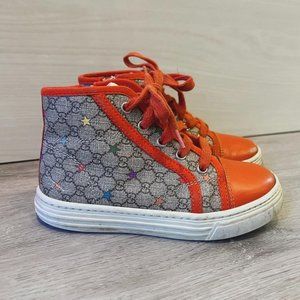 Gucci Kids GG monogram canvas high-top sneakers size 8 toddler